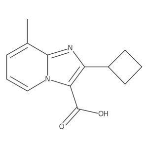 2-Cyclobutyl-8-methylimidazo[1,2-a]pyridine-3-carboxylic acid结构式