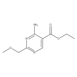 Ethyl 4-amino-2-(methoxymethyl)pyrimidine-5-carboxylate结构式