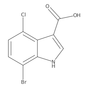 7-Bromo-4-chloro-1H-indole-3-carboxylic acid Structure