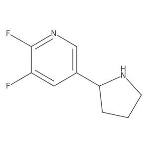 Pyridine, 2,3-difluoro-5-(2-pyrrolidinyl)-结构式
