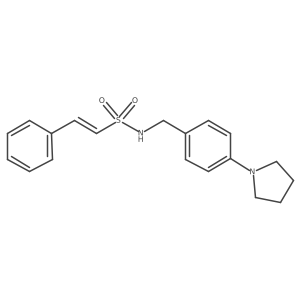 2-phenyl-N-{[4-(pyrrolidin-1-yl)phenyl]methyl}ethene-1-sulfonamide Structure
