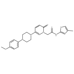 2-{3-[4-(4-methoxyphenyl)piperazin-1-yl]-6-oxopyridazin-1(6H)-yl}-N-[(2Z)-4-methyl-1,3-thiazol-2(3H)-ylidene]acetamide Structure