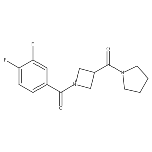 (1-(3,4-Difluorobenzoyl)azetidin-3-yl)(pyrrolidin-1-yl)methanone结构式