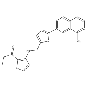 4-[[[5-(4-Amino-6-quinazolinyl)-2-thienyl]methyl]amino]-5-thiazolecarboxylic acid methyl ester Structure