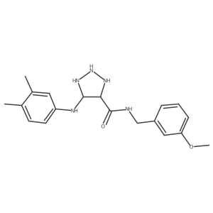 5-[(3,4-dimethylphenyl)amino]-N-[(3-methoxyphenyl)methyl]-1H-1,2,3-triazole-4-carboxamide结构式