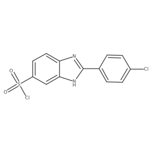 2-(4-chlorophenyl)-1H-1,3-benzodiazole-5-sulfonyl chloride结构式