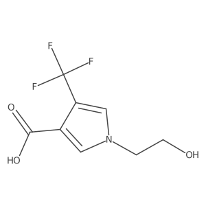 1-(2-hydroxyethyl)-4-(trifluoromethyl)-1H-pyrrole-3-carboxylic acid Structure