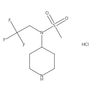 N-(piperidin-4-yl)-N-(2,2,2-trifluoroethyl)methanesulfonamide hydrochloride Structure