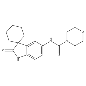 N-(2'-Oxospiro[cyclohexane-1,3'-indolin]-5'-yl)morpholine-4-carboxamide结构式