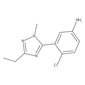 4-Chloro-3-(3-ethyl-1-methyl-1h-1,2,4-triazol-5-yl)aniline Structure
