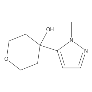 4-(1-methyl-1H-pyrazol-5-yl)oxan-4-ol结构式