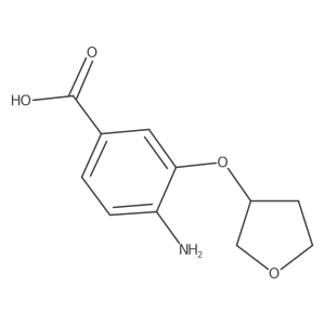 4-Amino-3-(oxolan-3-yloxy)benzoic acid结构式