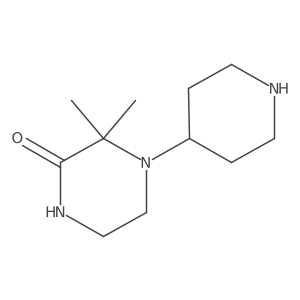 2-Piperazinone, 3,3-dimethyl-4-(4-piperidinyl)-结构式