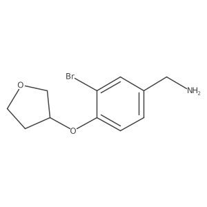 [3-Bromo-4-(oxolan-3-yloxy)phenyl]methanamine结构式
