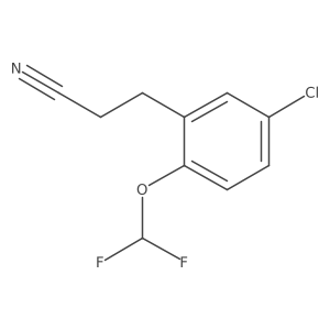 3-[5-Chloro-2-(difluoromethoxy)phenyl]propanenitrile结构式
