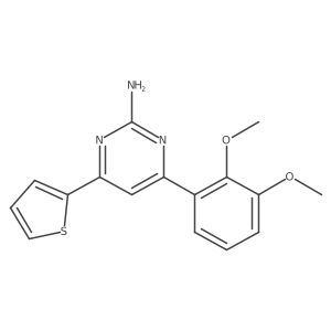 4-(2,3-Dimethoxyphenyl)-6-(thiophen-2-yl)pyrimidin-2-amine结构式