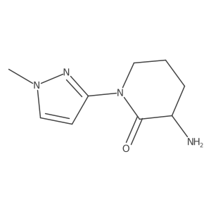 3-amino-1-(1-methyl-1H-pyrazol-3-yl)piperidin-2-one结构式