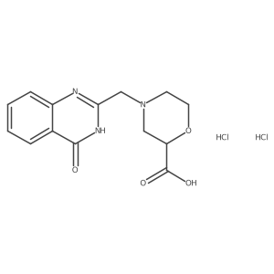 4-[(4-Oxo-3,4-dihydroquinazolin-2-yl)methyl]morpholine-2-carboxylic acid dihydrochloride Structure