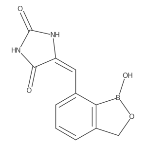 5-[(1,3-Dihydro-1-hydroxy-2,1-benzoxaborol-7-yl)methylene]-2,4-imidazolidinedione Structure