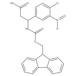 (3S)-3-(4-chloro-3-nitrophenyl)-3-({[(9H-fluoren-9-yl)methoxy]carbonyl}amino)propanoic acid Structure