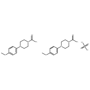 Bis(4-(4-methoxyphenyl)piperazine-1-carboximidamide); sulfuric acid结构式
