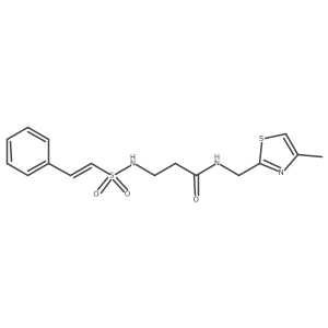 N-[(4-Methyl-1,3-thiazol-2-yl)methyl]-3-[[(E)-2-phenylethenyl]sulfonylamino]propanamide结构式