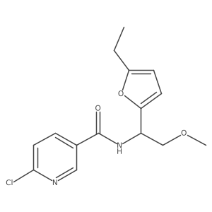 6-Chloro-N-[1-(5-ethylfuran-2-YL)-2-methoxyethyl]pyridine-3-carboxamide Structure