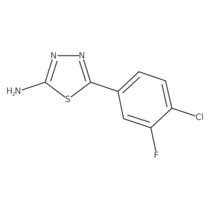 2-Amino-5-(4-chloro-3-fluorophenyl)-1,3,4-thiadiazole结构式