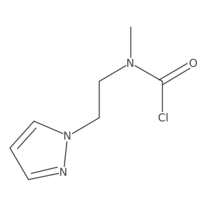 N-methyl-N-[2-(1H-pyrazol-1-yl)ethyl]Carbamic chloride结构式