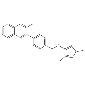 2-(4-(((4-Iodo-1-methyl-1H-pyrazol-3-yl)oxy)methyl)phenyl)-3-methylquinoline Structure