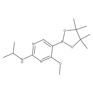 N-isopropyl-4-methoxy-5-(4,4,5,5-tetramethyl-1,3,2-dioxaborolan-2-yl)pyrimidin-2-amine Structure