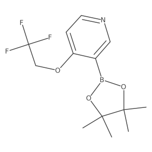 3-(4,4,5,5-Tetramethyl-1,3,2-dioxaborolan-2-yl)-4-(2,2,2-trifluoroethoxy)pyridine Structure