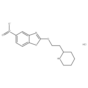 5-Nitro-2-(2-(piperidin-2-yl)ethoxy)benzo[d]oxazole hydrochloride结构式