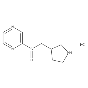 2-((Pyrrolidin-3-ylmethyl)sulfinyl)pyrazine hydrochloride Structure