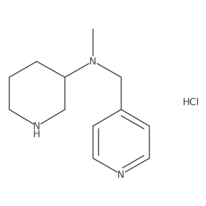 (R)-N-methyl-N-(pyridin-4-ylmethyl)piperidin-3-amine hydrochloride结构式