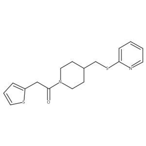 1-(4-((Pyridin-2-ylthio)methyl)piperidin-1-yl)-2-(thiophen-2-yl)ethanone结构式