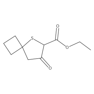 Ethyl 7-oxo-5-thiaspiro[3.4]octane-6-carboxylate结构式