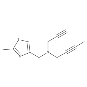 N-[(2-Methyl-1,3-thiazol-4-yl)methyl]-N-prop-2-ynylbut-2-yn-1-amine Structure