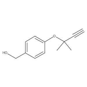 {4-[(2-Methylbut-3-yn-2-yl)oxy]phenyl}methanol Structure