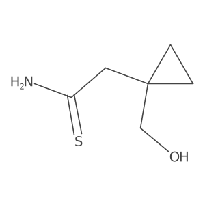2-[1-(Hydroxymethyl)cyclopropyl]ethanethioamide结构式