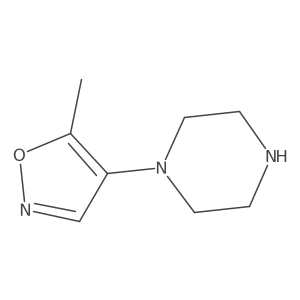 1-(5-Methyl-1,2-oxazol-4-yl)piperazine结构式