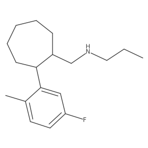 Cycloheptanemethanamine, 2-(5-fluoro-2-methylphenyl)-N-propyl- Structure