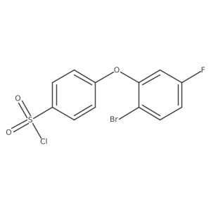 4-(2-Bromo-5-fluorophenoxy)benzene-1-sulfonyl chloride结构式