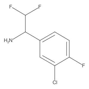 1-(3-Chloro-4-fluorophenyl)-2,2-difluoroethan-1-amine Structure
