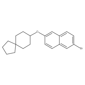 2-Bromo-6-spiro[4.5]decan-8-yloxynaphthalene Structure