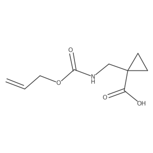 1-({[(Prop-2-en-1-yloxy)carbonyl]amino}methyl)cyclopropane-1-carboxylic acid结构式