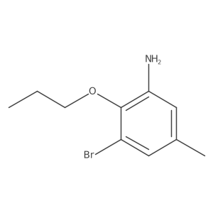 3-Bromo-5-methyl-2-propoxyaniline Structure