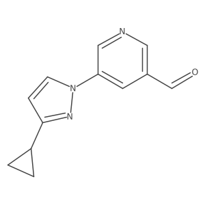 5-(3-cyclopropyl-1H-pyrazol-1-yl)pyridine-3-carbaldehyde Structure