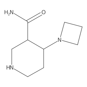 (3S,4S)-4-(Azetidin-1-yl)piperidine-3-carboxamide Structure