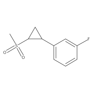 1-Fluoro-3-(2-(methylsulfonyl)cyclopropyl)benzene Structure